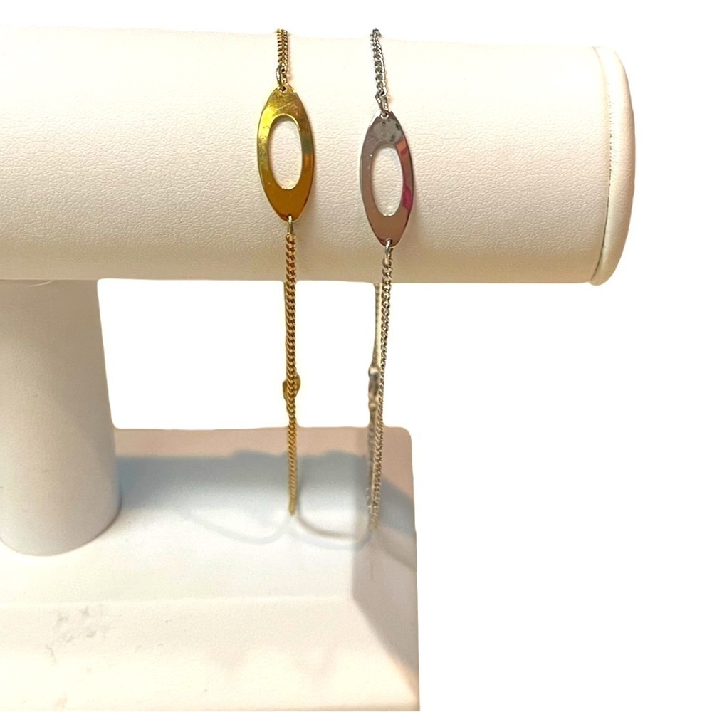 Gold and Silver Ankle Bracelets Set